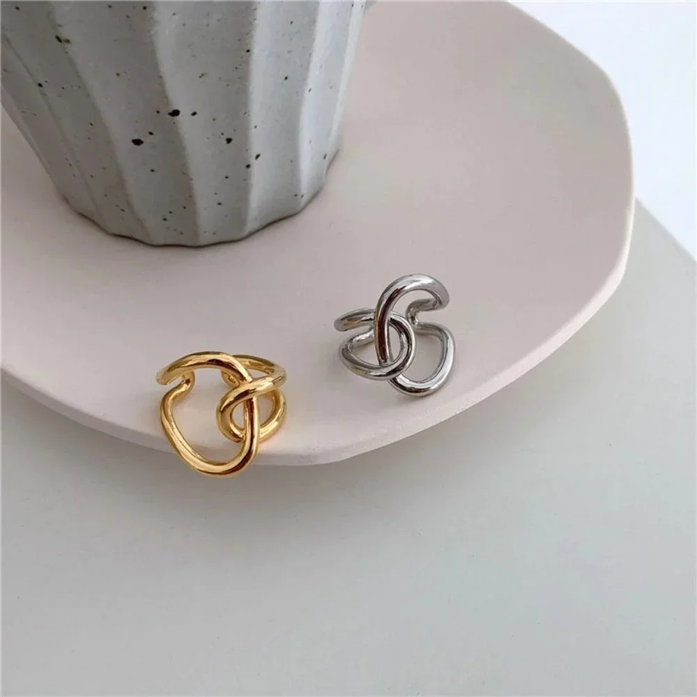 COPY - *Gold/Sterling Silver Knot Cross Adjustable Ring 5